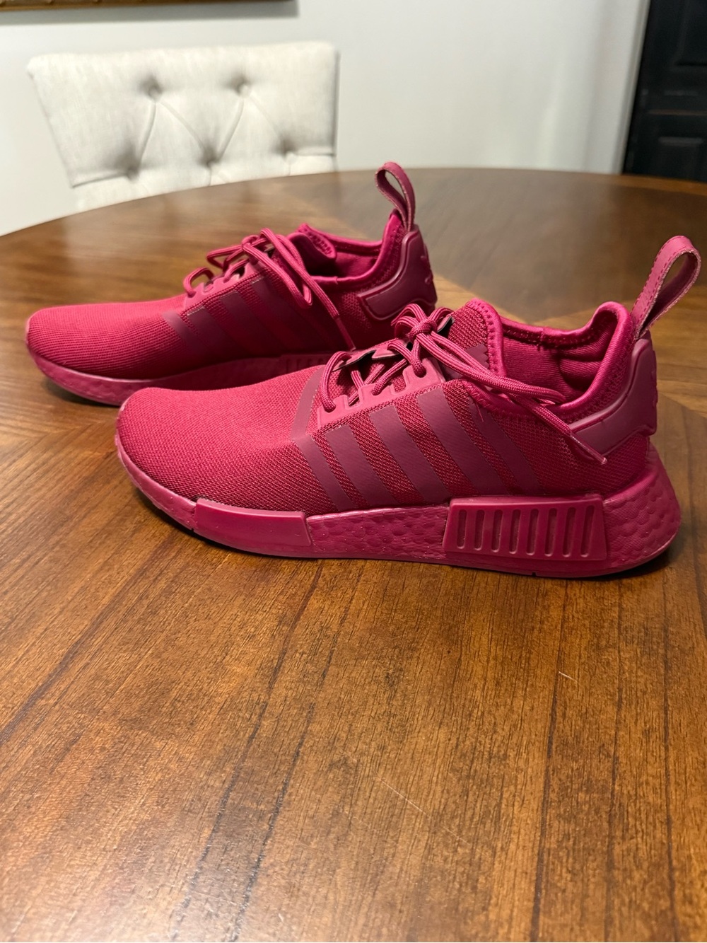 ADIDAS Women’s NMD_R1 Burgundy Athletic Sneakers